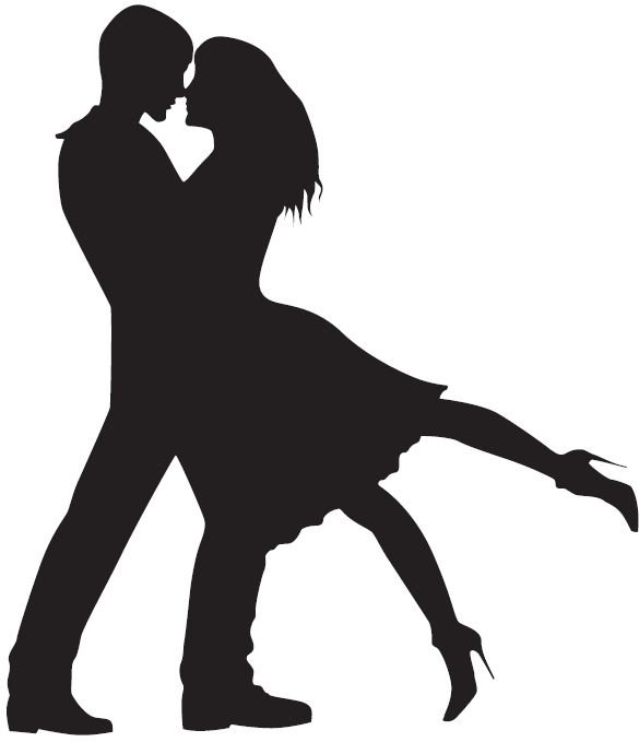 Силуэты влюбленных пар