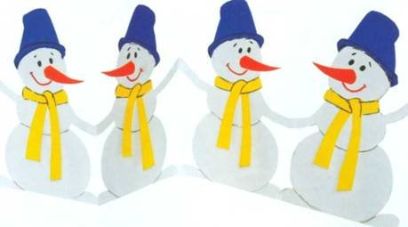 Веселые Снеговики из бумаги
