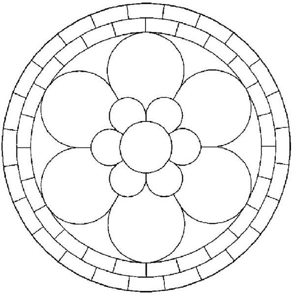 Рисование узора в круге Расписная тарелка круг готовая форма