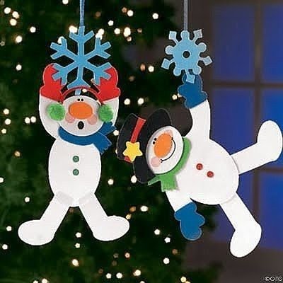Украшение снеговиками с потолка