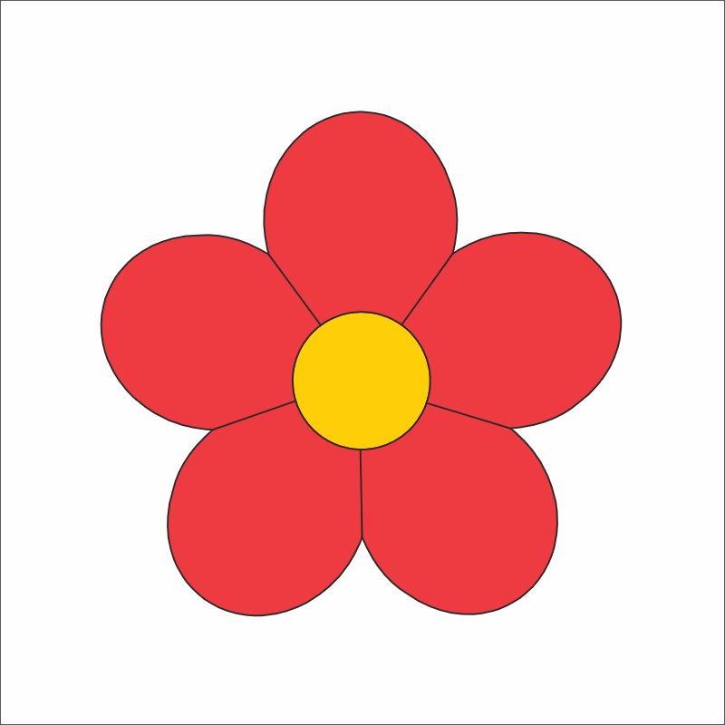 Трафареты цветов цветные