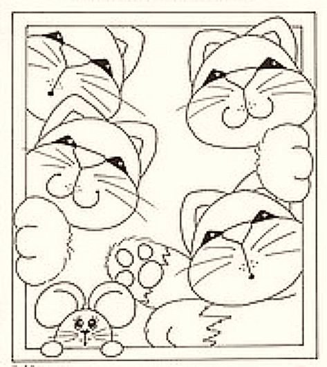 Лоскутная аппликация коты