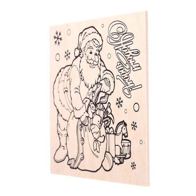 Выжигание по дереву доска с новым годом