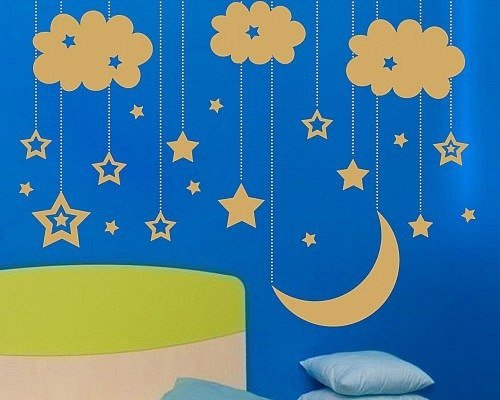 Стены в спальне в детском саду