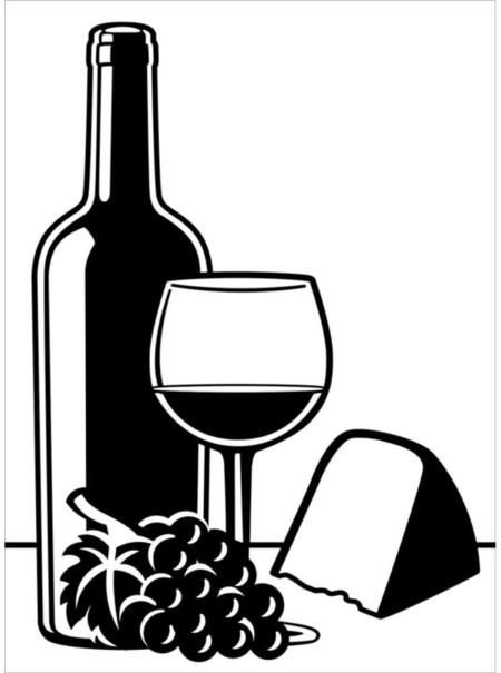 Трафарет вино