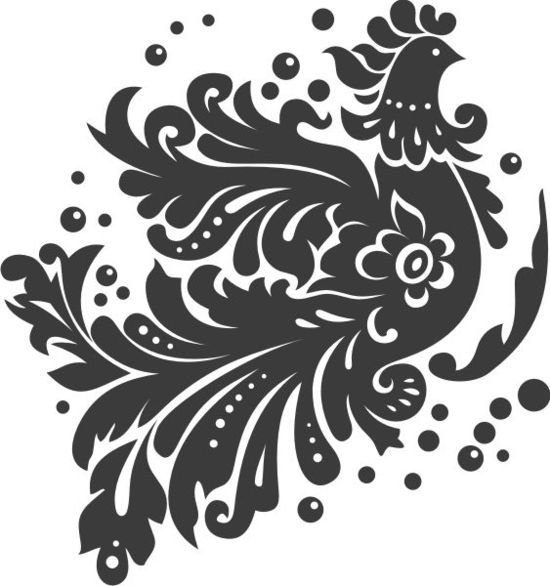 Хохлома трафарет