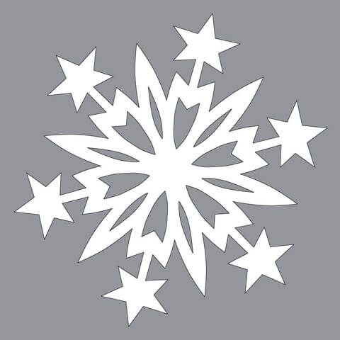 Украшение окон снежинками