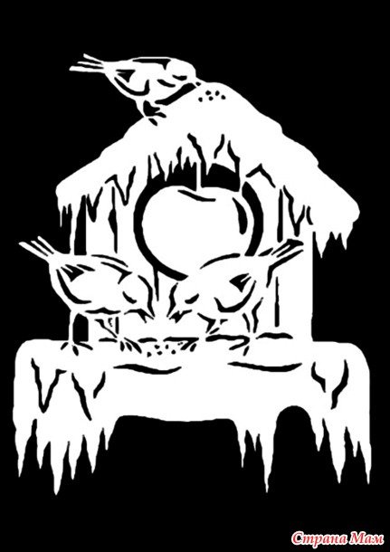 Трафареты на окна новый год скворе