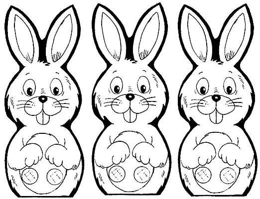 Пасхальный зайчик шаблон