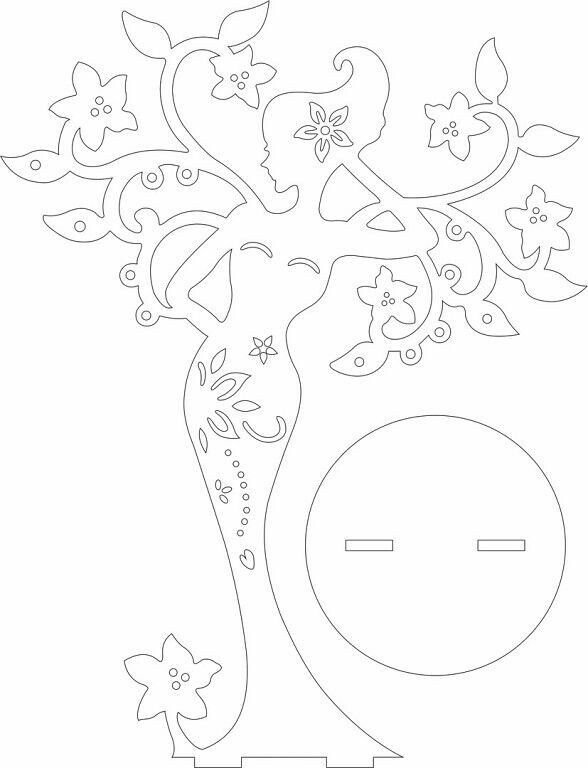 Подставка для украшений из фанеры