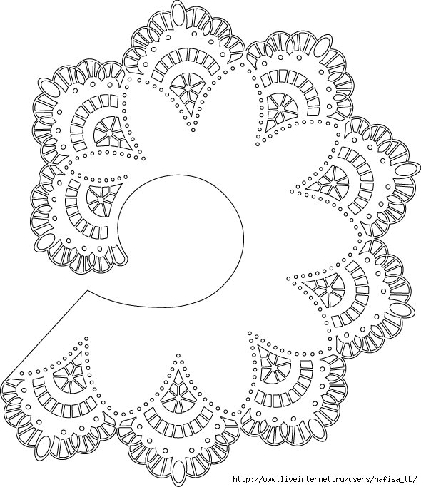 Кружево трафарет