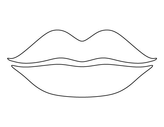 Трафарет губы для вырезания