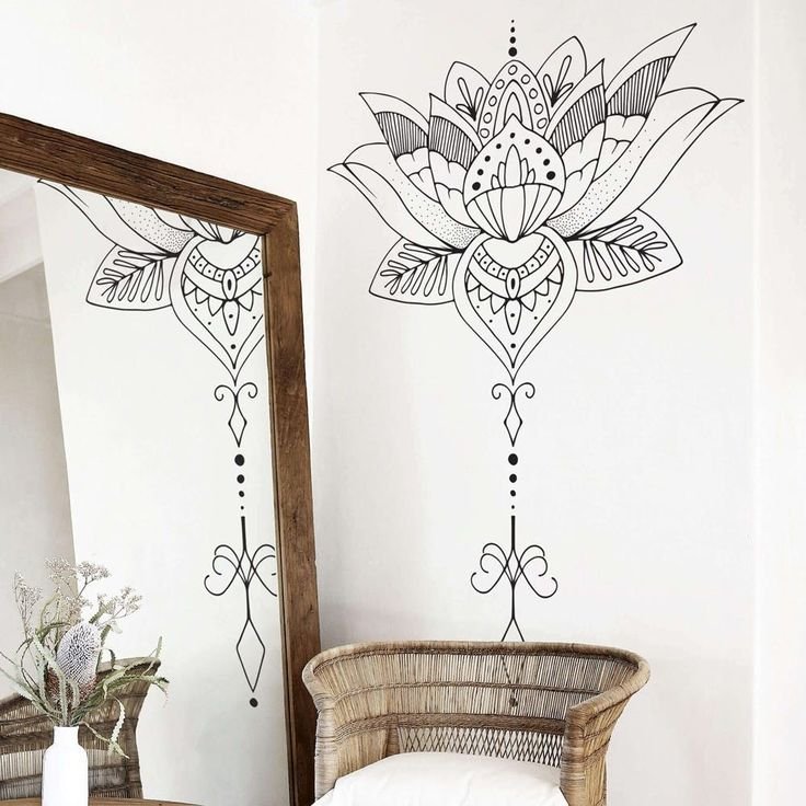 Трафарет Мандала для стены