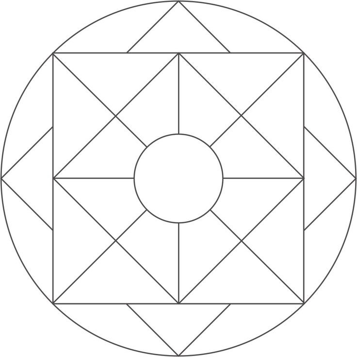 Рисование геометрического орнамента в круге