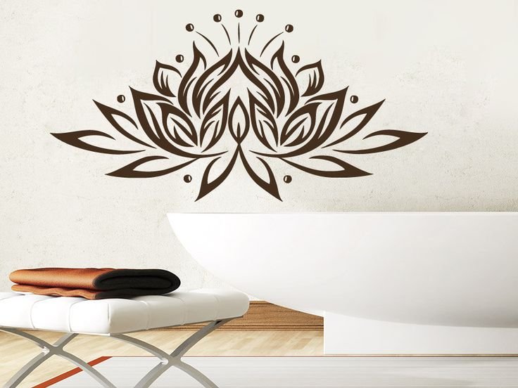 Лотос наклейка на стену