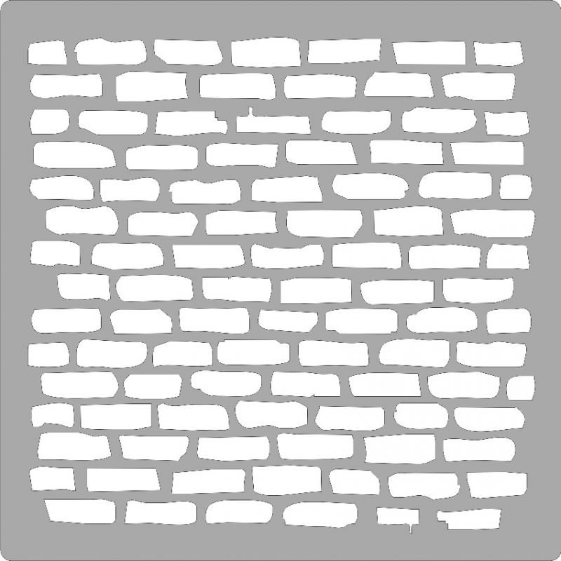 Трафарет камень на стену