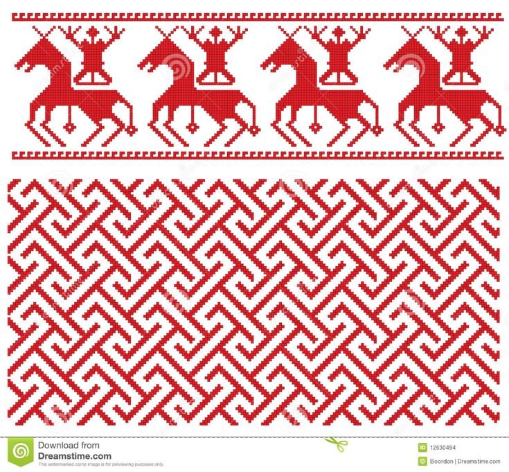 Русский орнамент в полосе