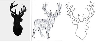 Макет оленя из проволоки