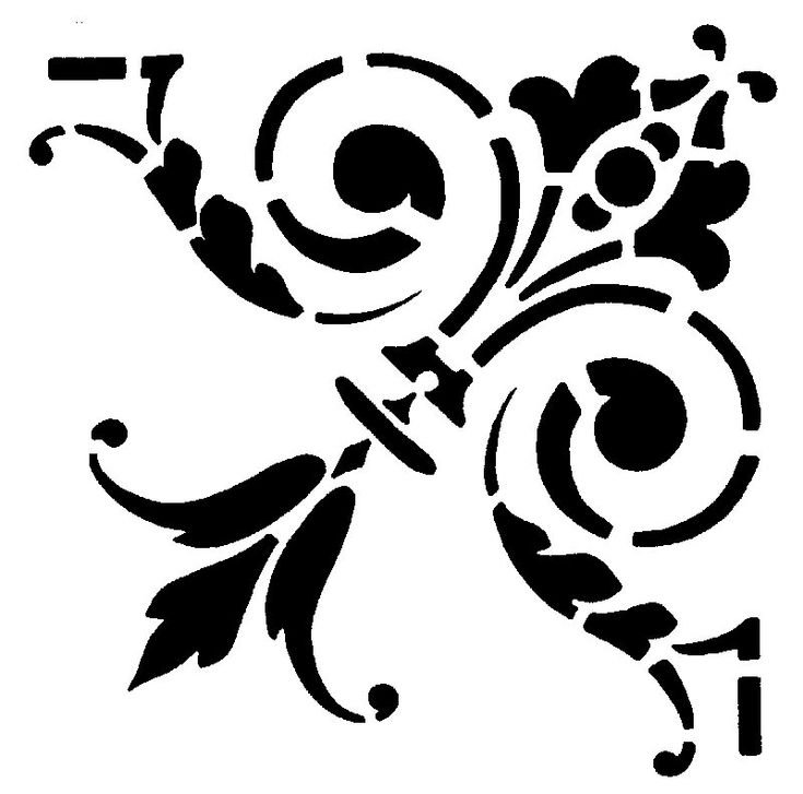 Трафареты узоров для стен