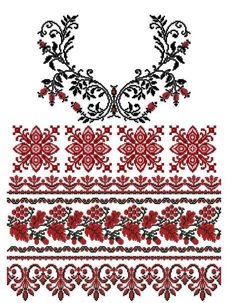 Гуцульский орнамент на рушник для икон