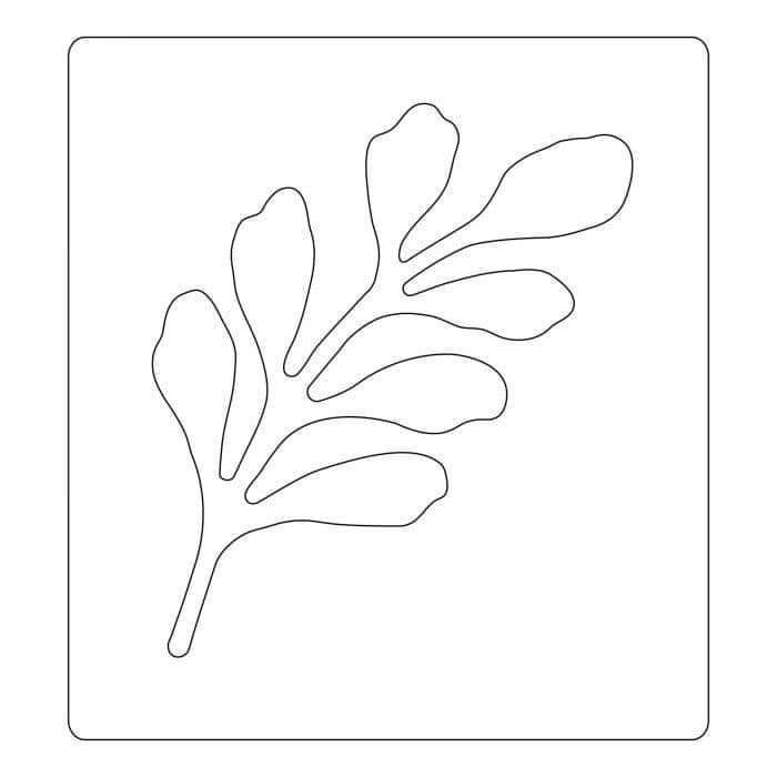 Трафарет листьев цветов