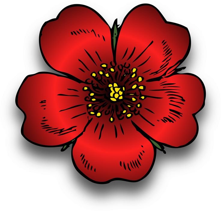 Цветочки мультяшные