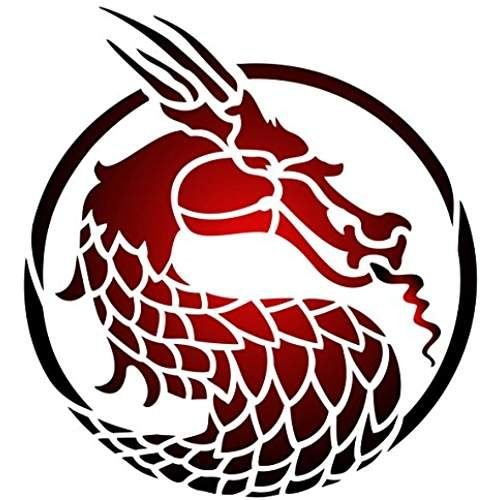 Трафарет дракона