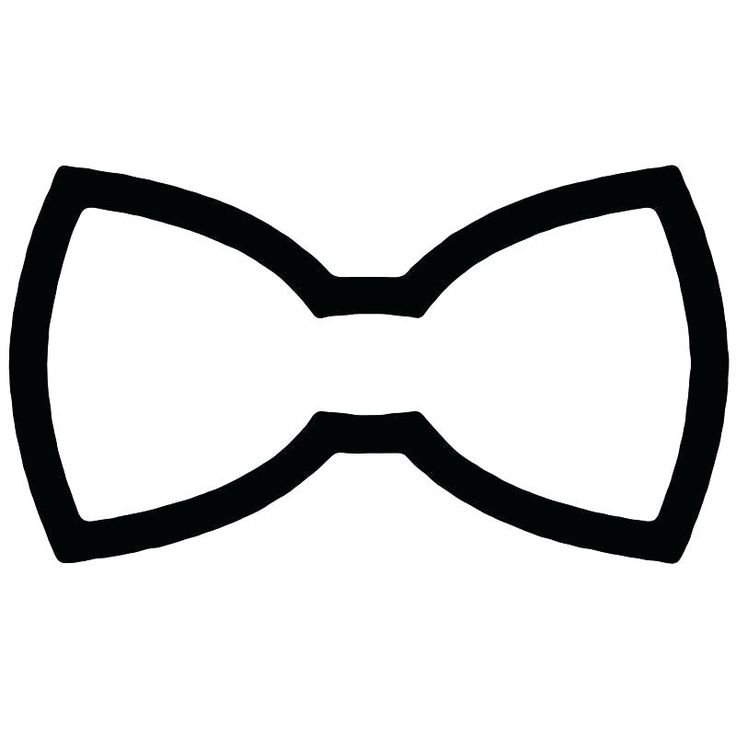 Контур мужской бабочки