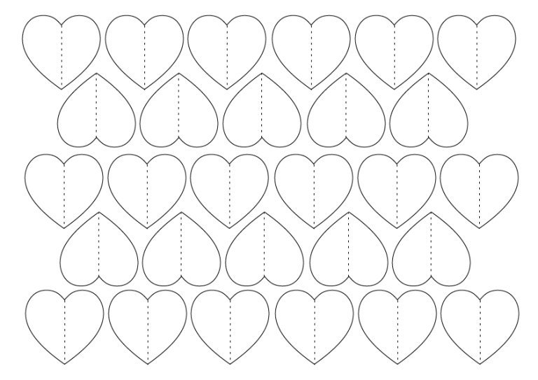 Сердечки разных размеров