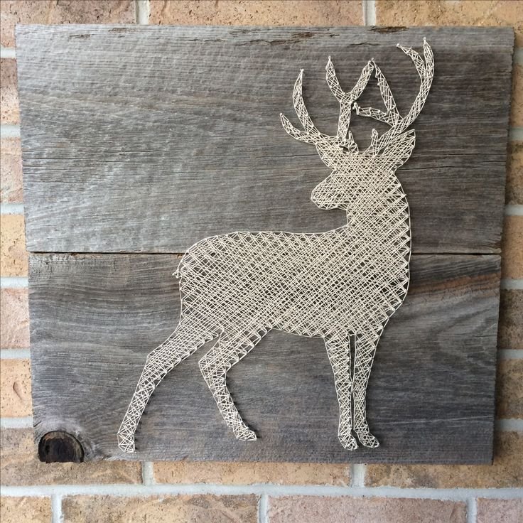 Трафарет оленя для гвоздей