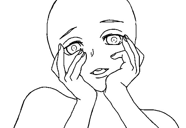 Шаблоны для рисования аниме