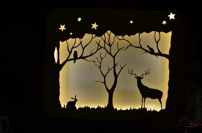 Трафарет для ночника