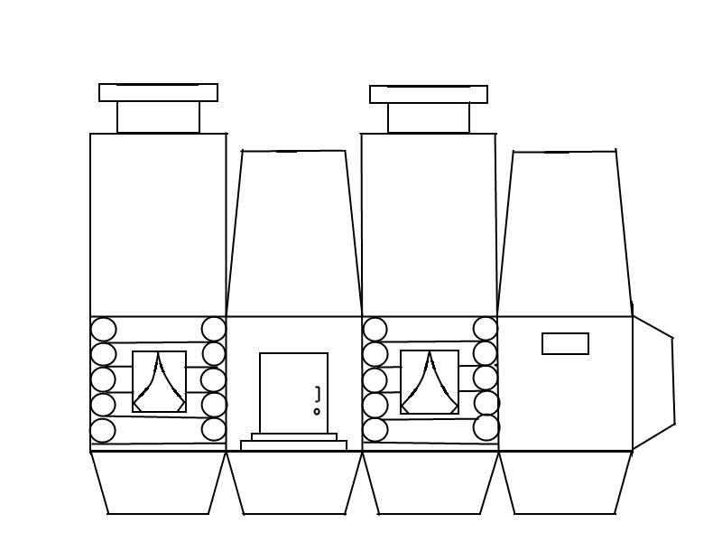 Развертка бумажного домика