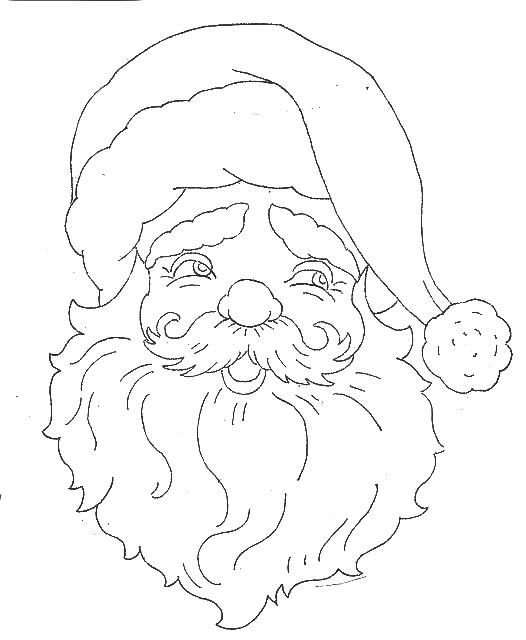 Портрет Деда Мороза раскраска