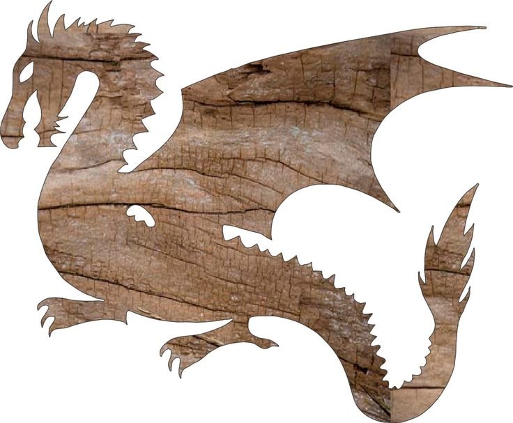 Дракон трафарет для выпиливания