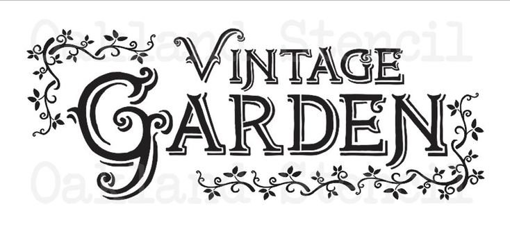 Винтажные надписи Garden