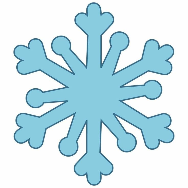 Снежинки цветные