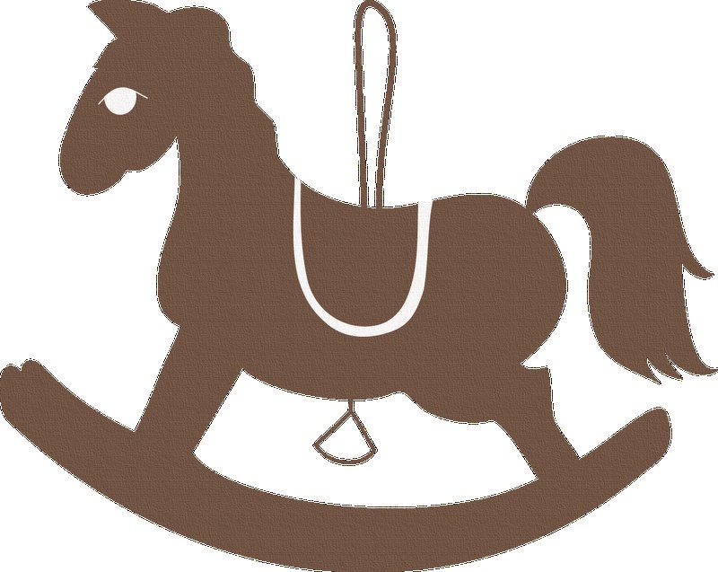 Трафарет конь качалка