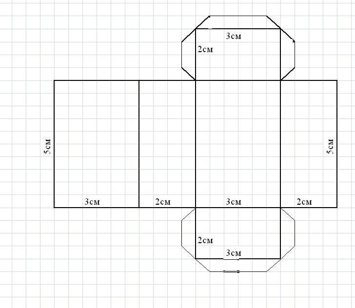 Чертеж развертка прямоугольного параллелепипеда