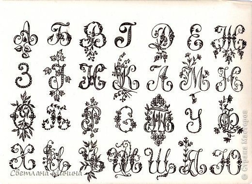 Буквы алфавита для Монограммы