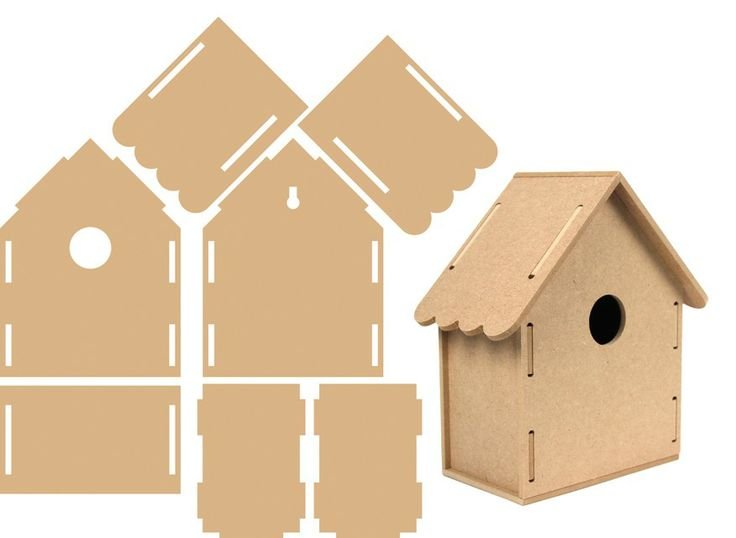 Домик для птиц из картона
