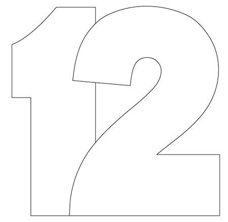 Цифра 2 трафарет для вырезания