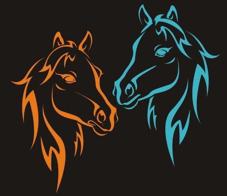 Трафарет лошади