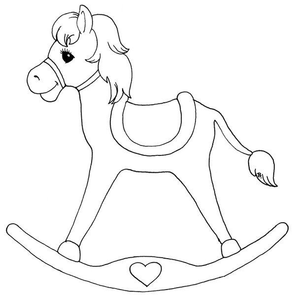 Игрушка лошадка качалка раскраска
