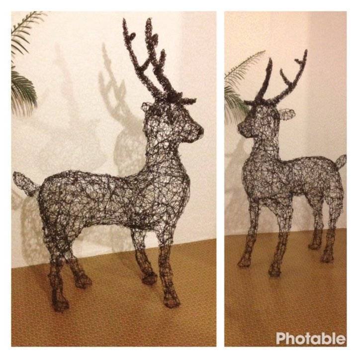 Олень из проволоки