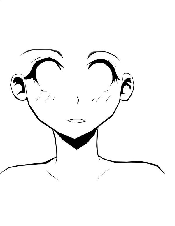 Очертания лица аниме