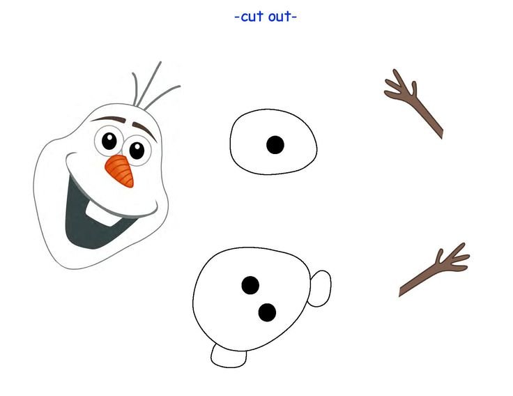 Снеговик Олаф аппликация