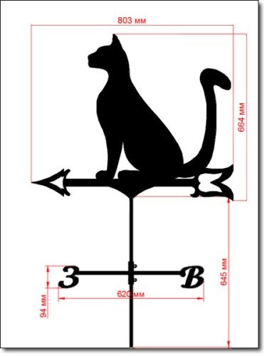 Флюгер трафарет