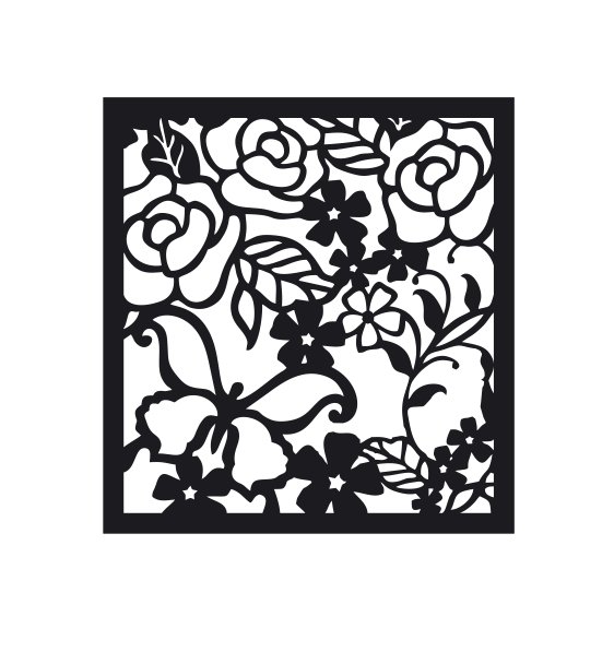 Цветочный узор для лазерной резки