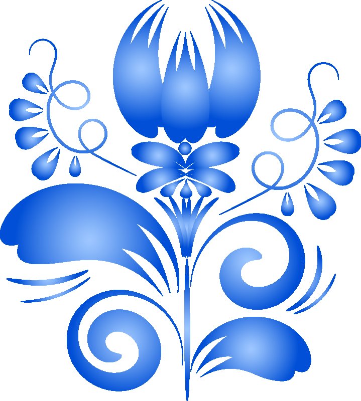 Гжельский цветок